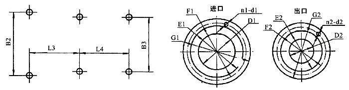 3G100×4型船用三螺桿泵外形及安裝尺寸